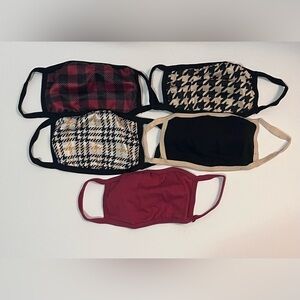 Set of 5 Stylish Face Masks